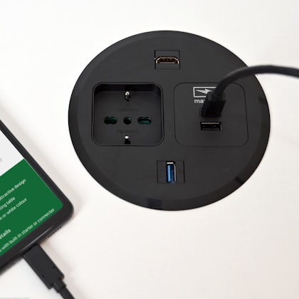 NETBOX Point Duplex Kompakte Einbausteckdose für kleinste Räume