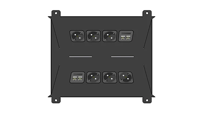 NETBOX Combi Duplex, Built-in sockets - A. & H. Meyer