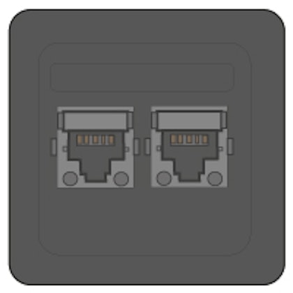 2 x RJ45 Cat. 6, non schermato Systimax 2 x RJ45 Cat. 6, non schermato Systimax