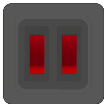 2 x Switch 1-pole (vertical), illuminated, recessed 2 x Switch 1-pole (vertical), illuminated, recessed