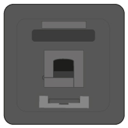 Data tunnel with one strain relief Data tunnel with one strain relief