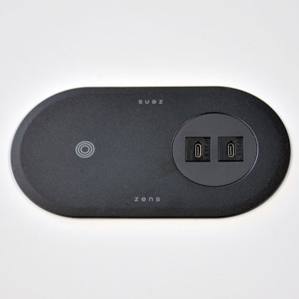 Chargeur intégré USB C + charge sans fil Chargeur intégré USB C + charge sans fil