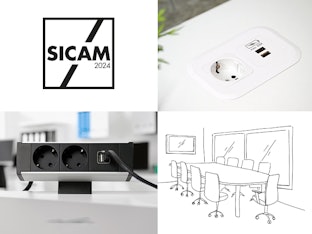 Neue Möbelsteckdosen SICAM 2024 Neue Möbelsteckdosen SICAM 2024