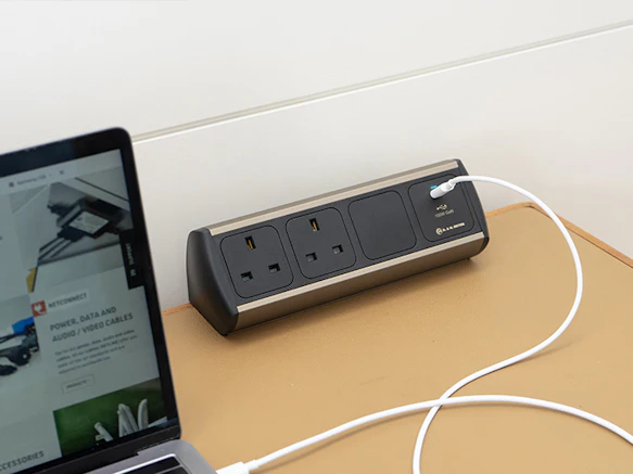 Socket Management Sockets and cable management for office furniture - A. & H. Meyer