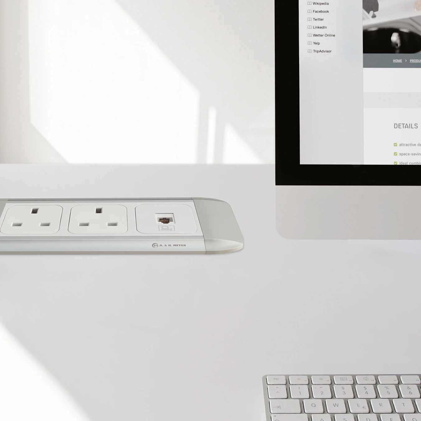 NETBOX Line, Built-in sockets - A. & H. Meyer