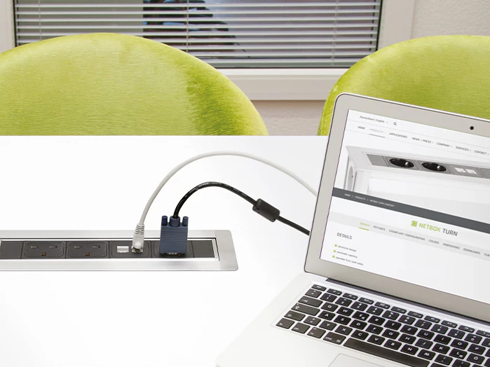 NETBOX Turn, Built-in sockets - A. & H. Meyer